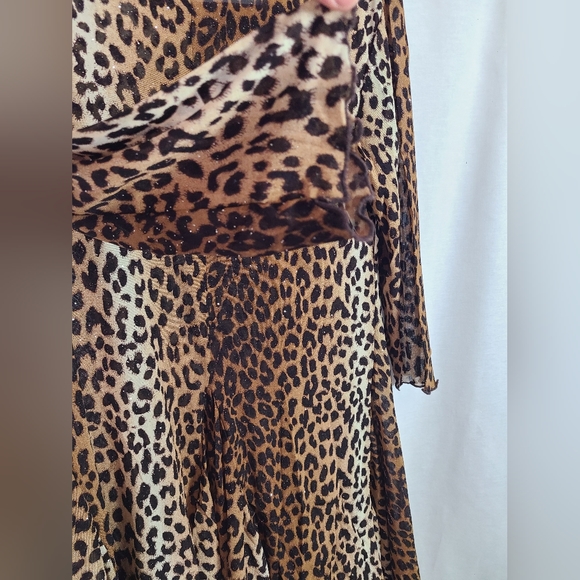 Kaktus sheer leopard print long top- Size large women's- Y2K - Picture 8 of 9